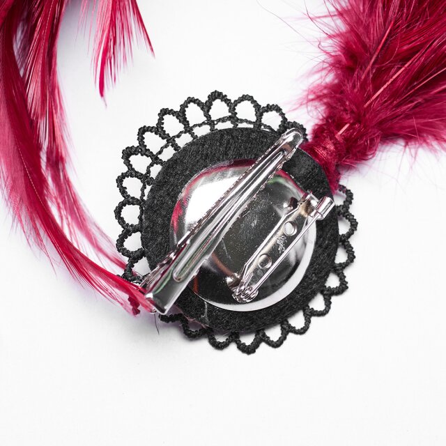 PUNK RAVE feather hair clip / brooch Fluffy Feather