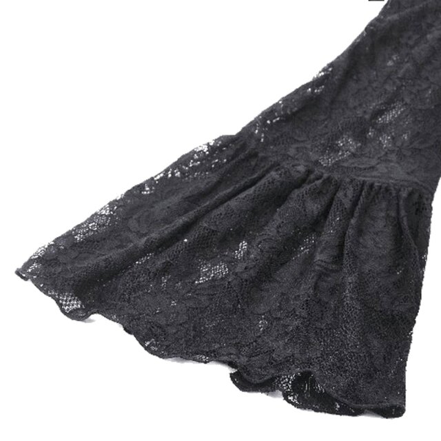 Semi-transparente Spitzenbluse Dark Vices L/XL