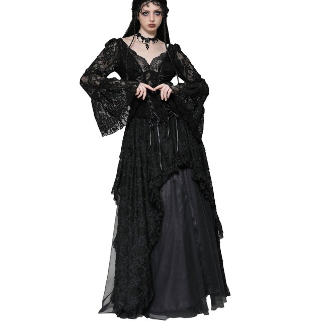 Dark Vices semi-transparent lace blouse