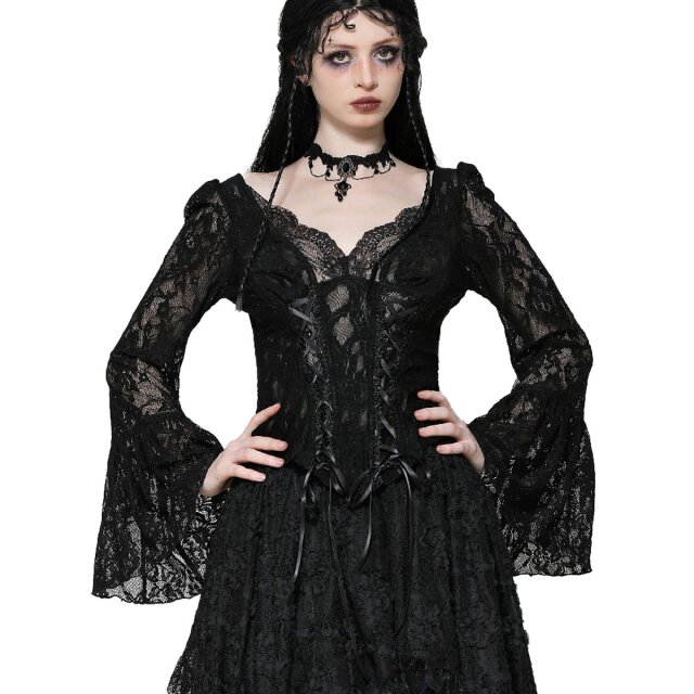 Dark Vices semi-transparent lace blouse