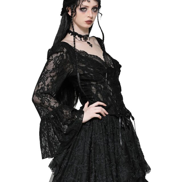 Dark Vices semi-transparent lace blouse