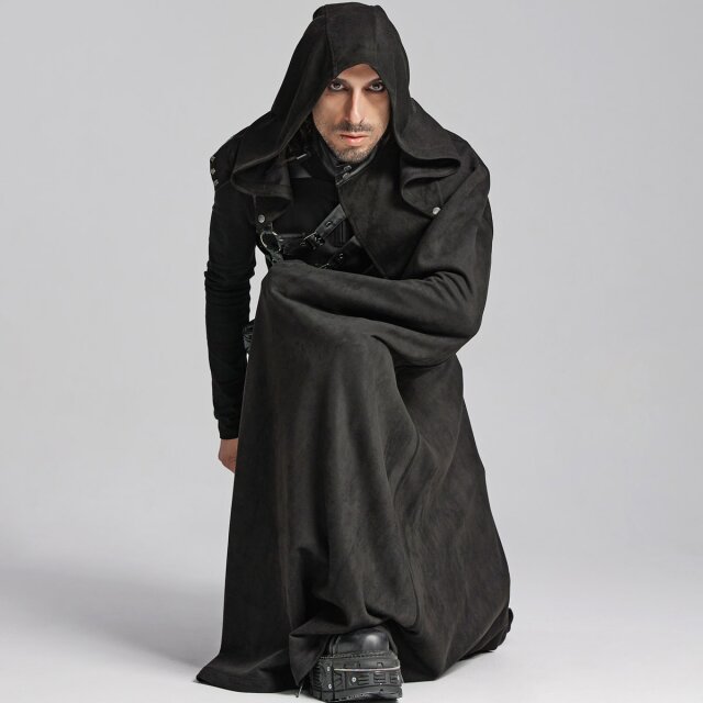 One-sided Punk Rave Cape Part of Hell with Hood