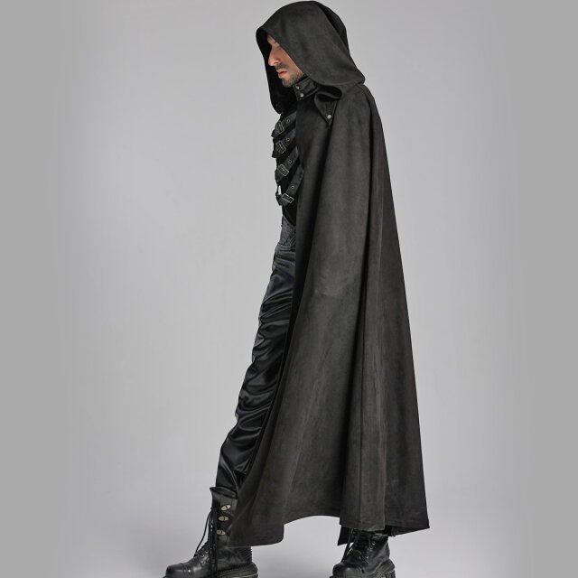 One-sided Punk Rave Cape Part of Hell with Hood