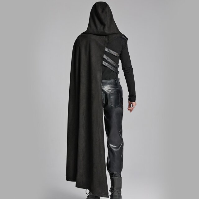 One-sided Punk Rave Cape Part of Hell with Hood