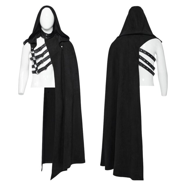 One-sided Punk Rave Cape Part of Hell with Hood
