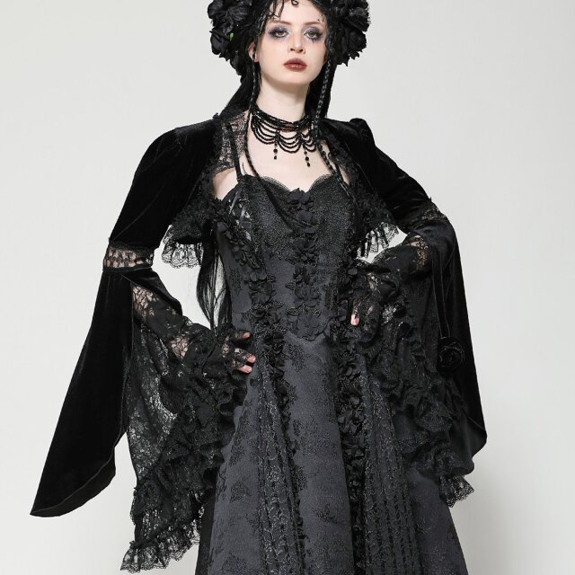 Long sleeve gothic velvet bolero Dramatic Sins