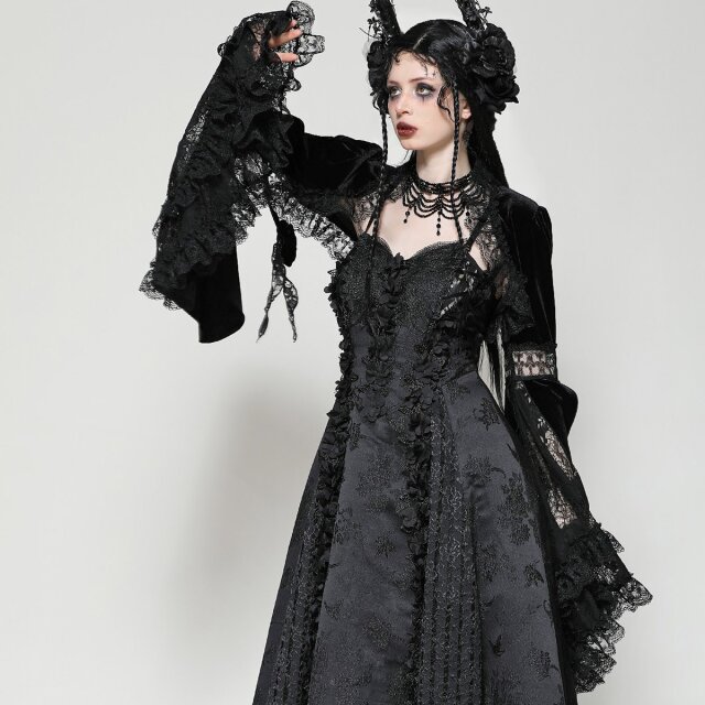 Long sleeve gothic velvet bolero Dramatic Sins