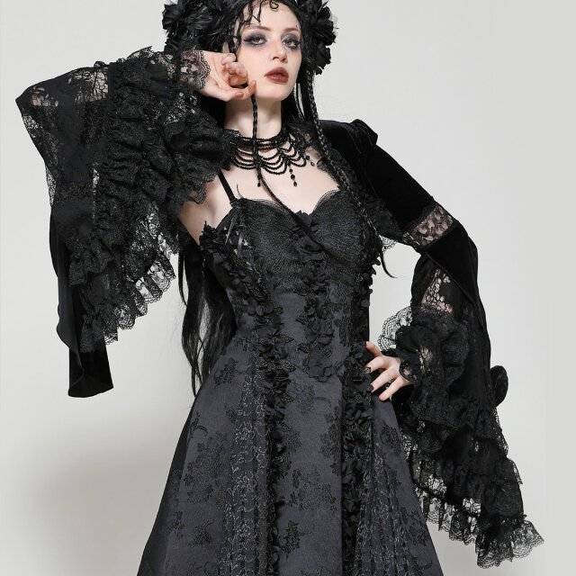 Long sleeve gothic velvet bolero Dramatic Sins