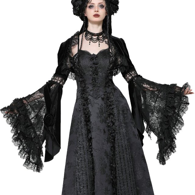 Long sleeve gothic velvet bolero Dramatic Sins