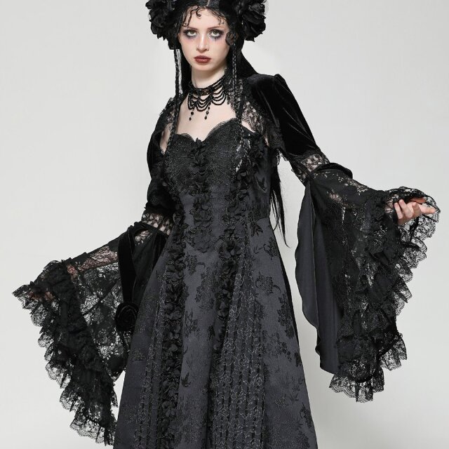 Long sleeve gothic velvet bolero Dramatic Sins