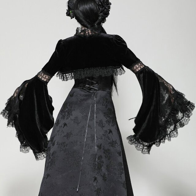 Long sleeve gothic velvet bolero Dramatic Sins