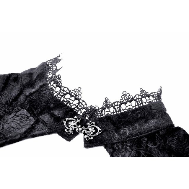 Dunkelromantisches Gothic Langarm-Shirt Wildrose Dreams L