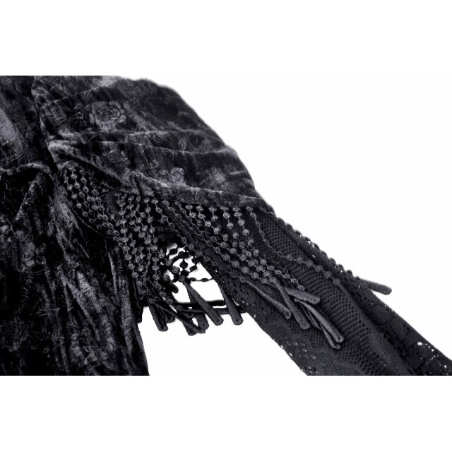 Dunkelromantisches Gothic Langarm-Shirt Wildrose Dreams L