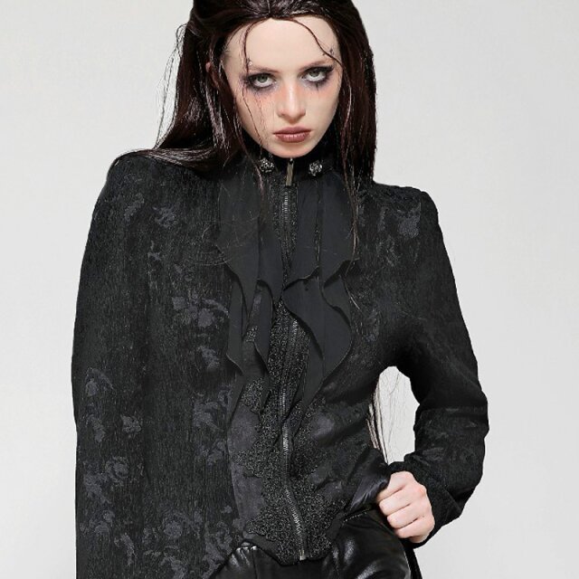 Barocker Vokuhila-Frack-Mantel Princess of the Dead M