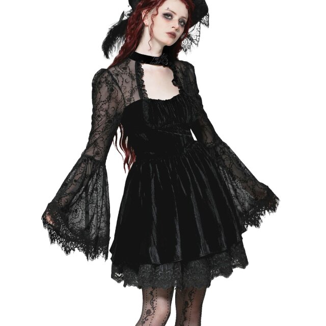Gothic mini dress Moonlight Romance in velvet