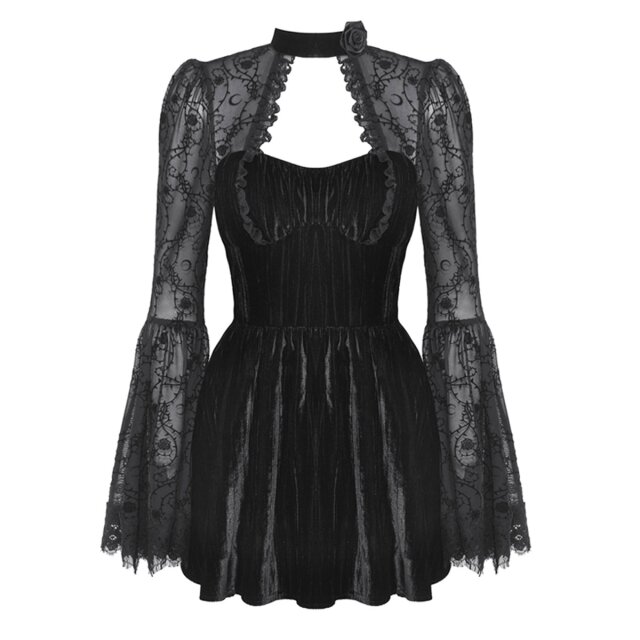 Gothic mini dress Moonlight Romance in velvet
