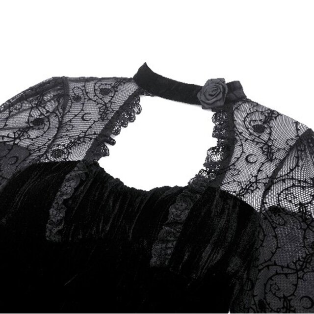 Gothic mini dress Moonlight Romance in velvet