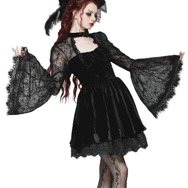 Gothic mini dress Moonlight Romance in velvet