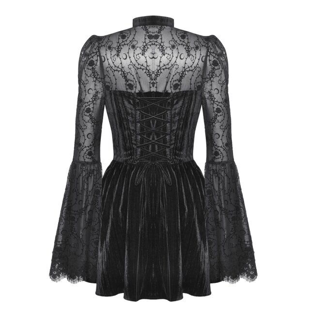 Gothic mini dress Moonlight Romance in velvet