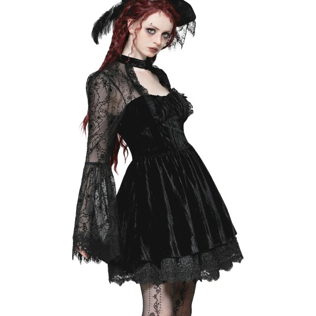 Gothic mini dress Moonlight Romance in velvet