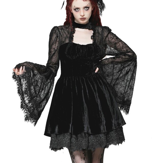 Gothic mini dress Moonlight Romance in velvet