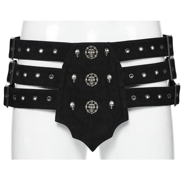 PUNK RAVE belt Desease with skull studs