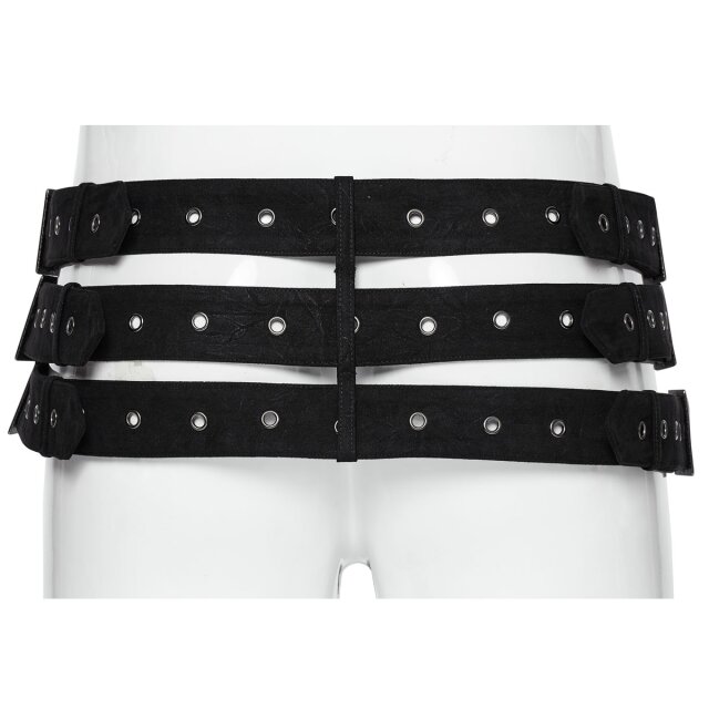 PUNK RAVE belt Desease with skull studs