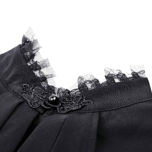 Gothic Bluse Mystic Mourning mit Rüschen M