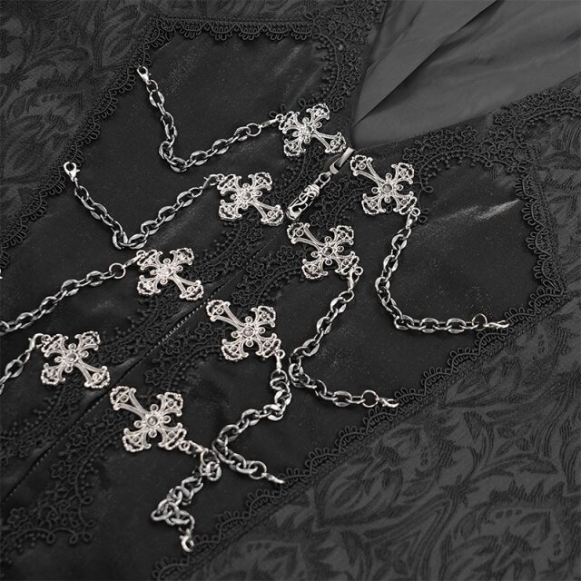 Elegante Devil Fashion Victorian Goth Weste Graveyard Dreams XS