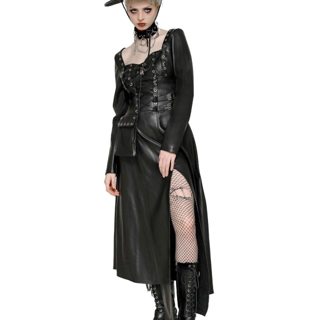Postapokalypse Kleid Night Rhythm aus PU-Leder XL