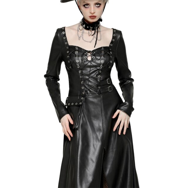 Postapokalypse Kleid Night Rhythm aus PU-Leder XL