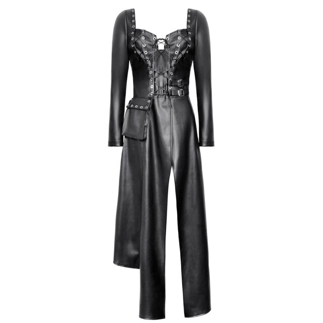 Postapokalypse Kleid Night Rhythm aus PU-Leder XL