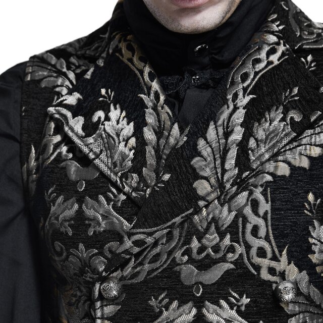 Black and silver brocade waistcoat Dancing in Baskerville