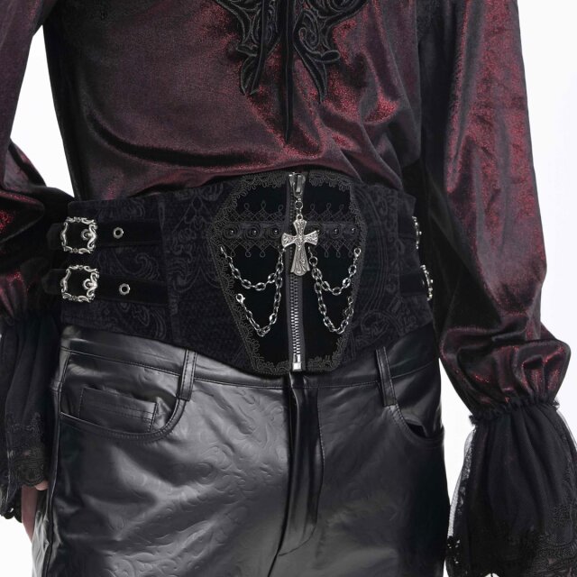 Gothic Samt-Kummerbund Bury The Darkness S/M