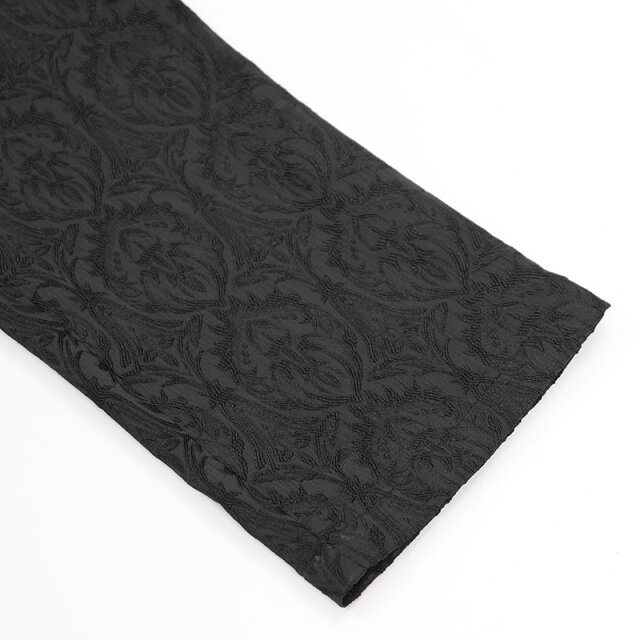 Gothic Hose Stake My Soul in Brokat-Optik mit breitem Bund und Perlenornament S