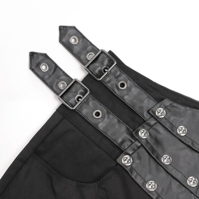 Gothic Jeans Cursed Nights mit Lederpatches XL