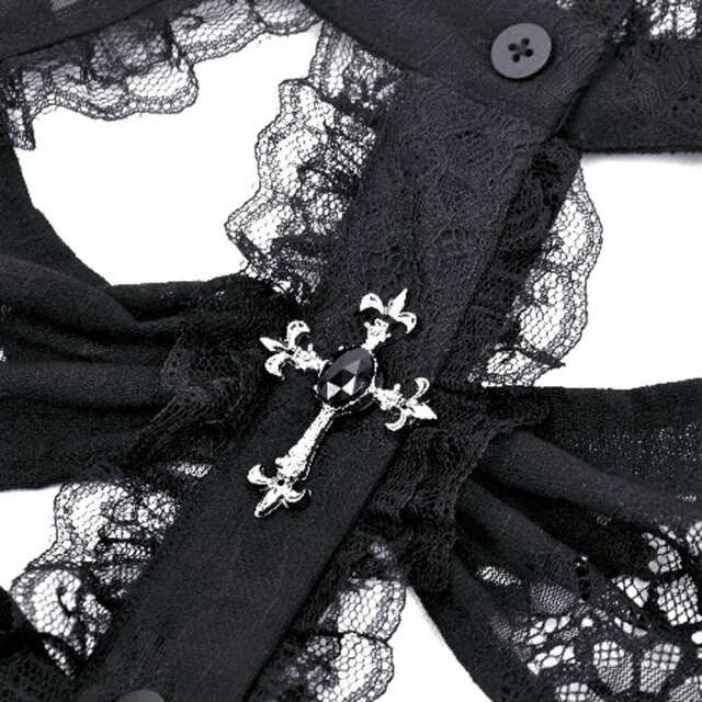 Victorian Goth Bluse Roses & Thorns XS