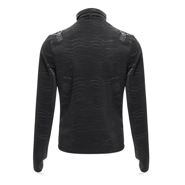 Gothic Longsleeve Cyber Waves mit Ketten XL