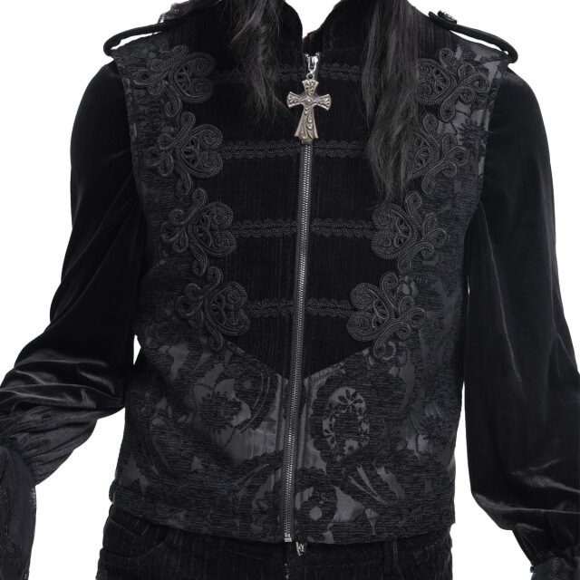 Gothic brocade waistcoat Undying Elegance with velvet insert
