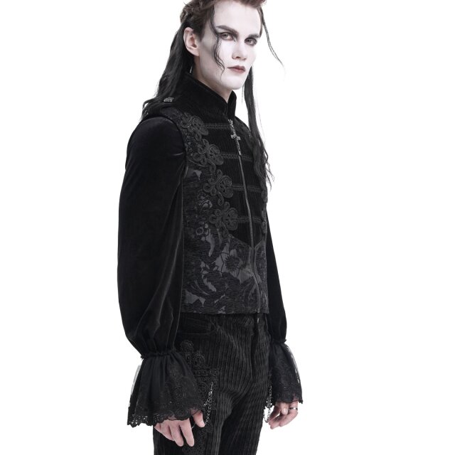 Gothic brocade waistcoat Undying Elegance with velvet insert