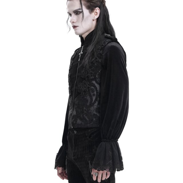 Gothic brocade waistcoat Undying Elegance with velvet insert