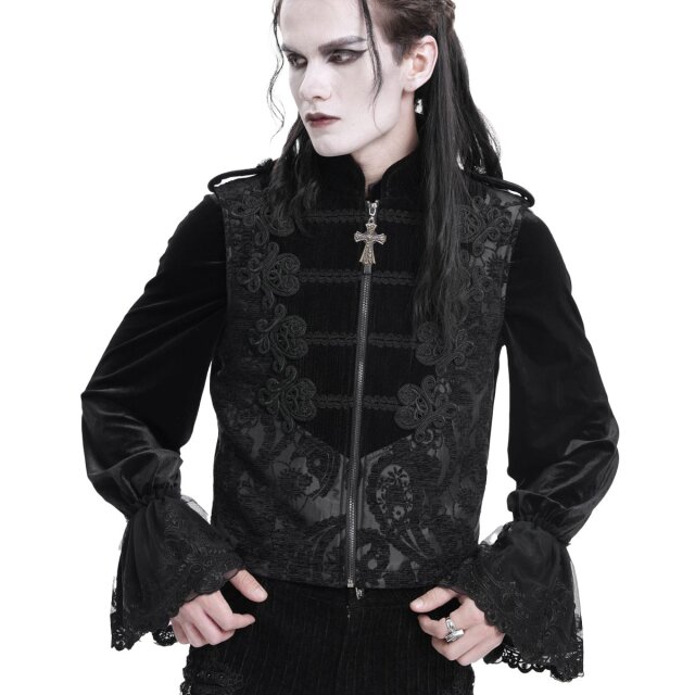 Gothic brocade waistcoat Undying Elegance with velvet insert