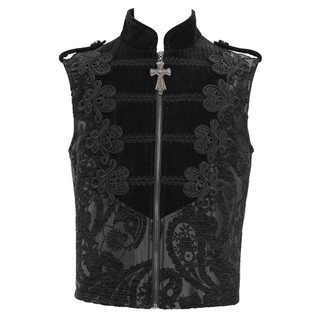 Gothic brocade waistcoat Undying Elegance with velvet insert