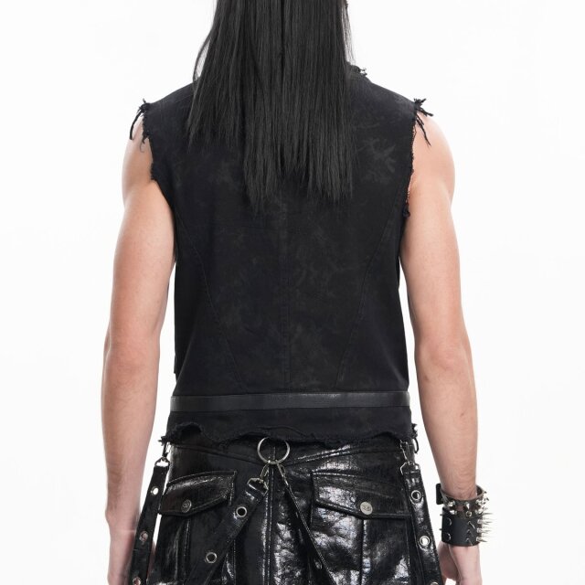 Gothic Jeansweste Devil Incarnate mit Riemen XL