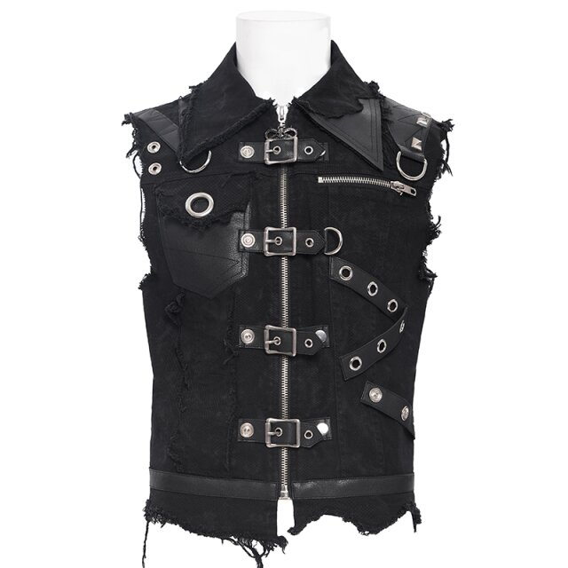 Gothic Jeansweste Devil Incarnate mit Riemen XL