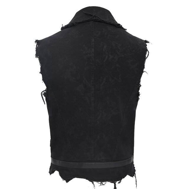 Gothic Jeansweste Devil Incarnate mit Riemen XL