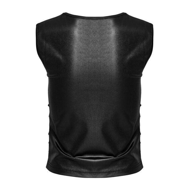 PUNK RAVE Wetlook-Tanktop Flaring Pain XS-S
