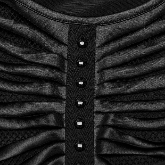 PUNK RAVE Wetlook-Tanktop Flaring Pain XS-S