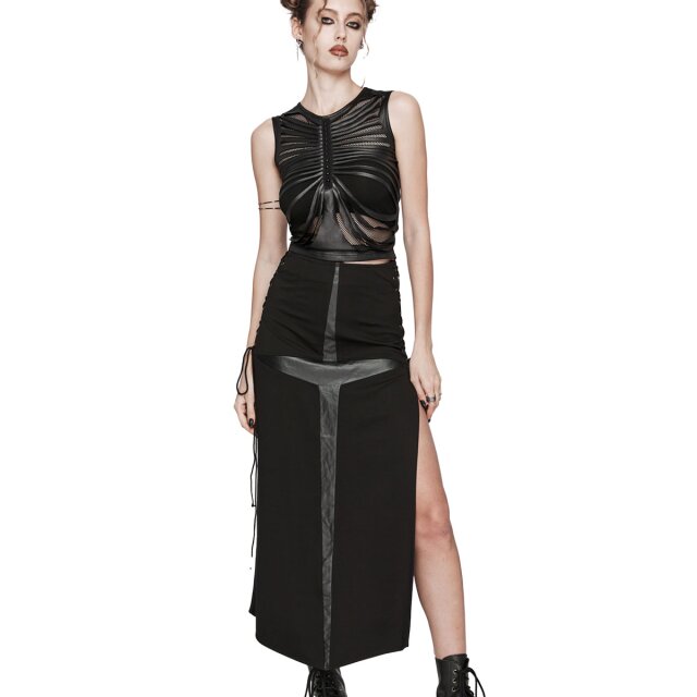 PUNK RAVE Wetlook-Tanktop Flaring Pain XS-S