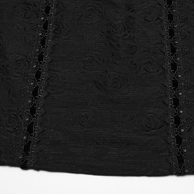 Punk Rave schmales Minikleid Burried Romance mit Cut-Out und Spitze M